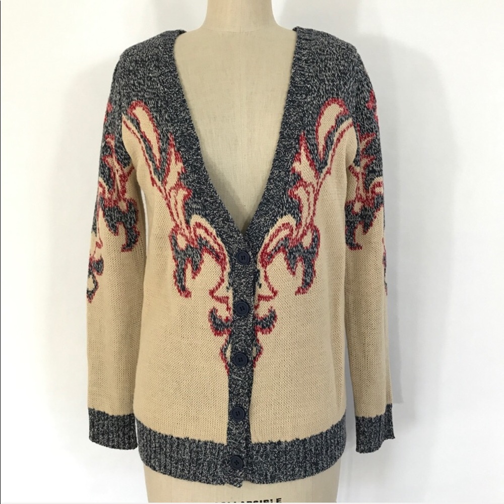 Flying tomato design boho sweater size M